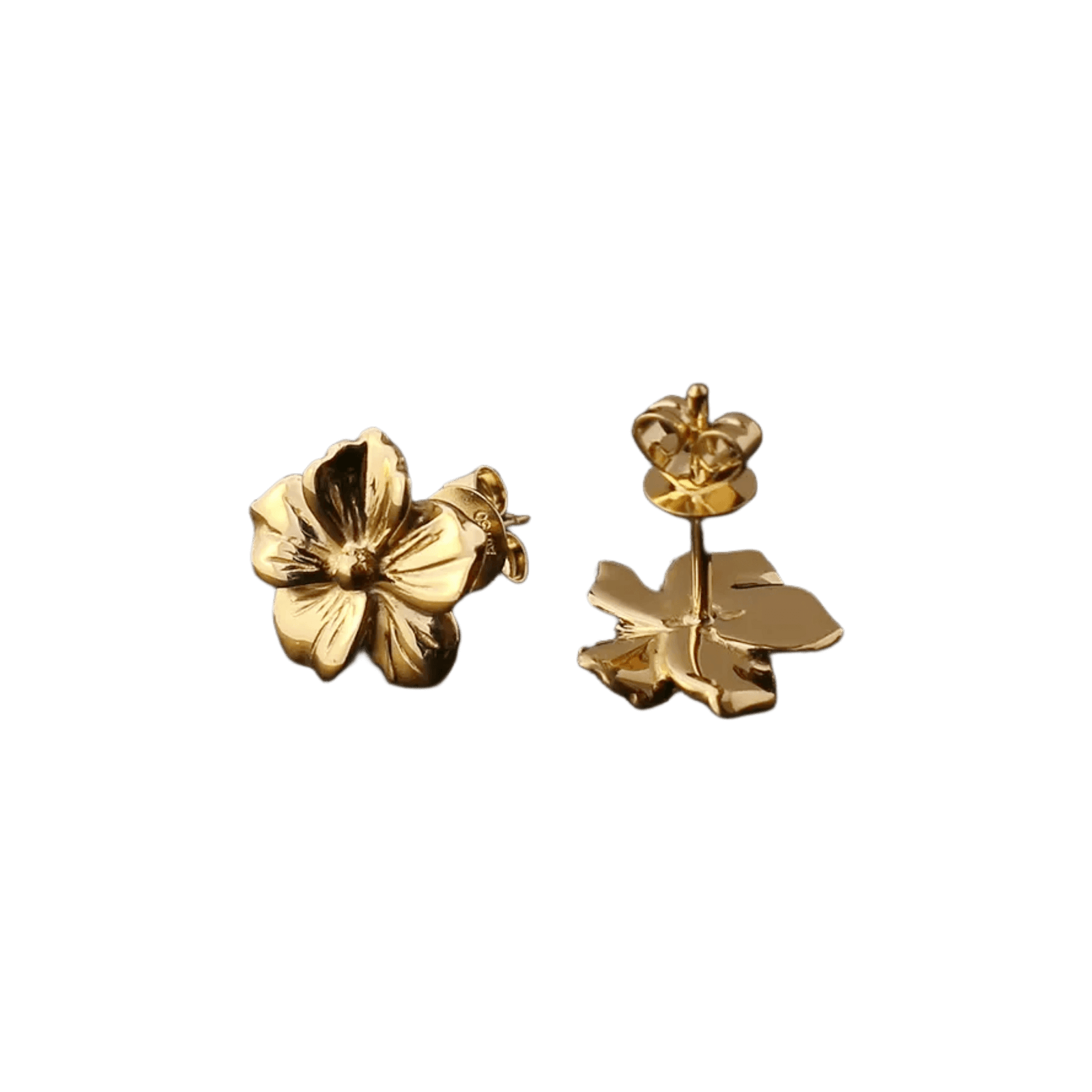 First Arrow&#39;s 18k Gold Flower M Pierced Earring