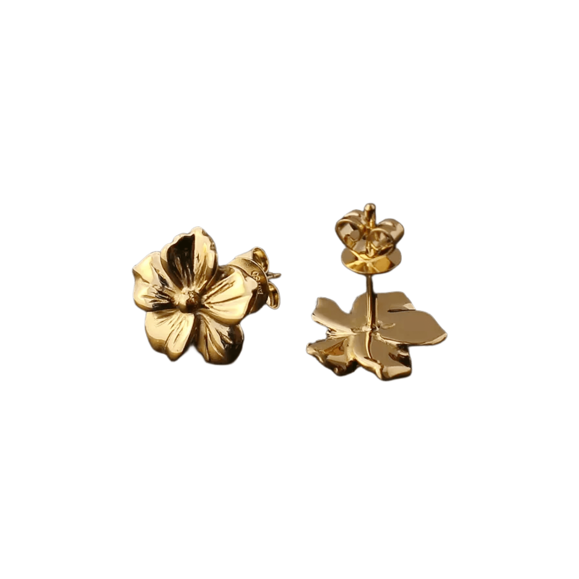 First Arrow&#39;s 18k Gold Flower M Pierced Earring