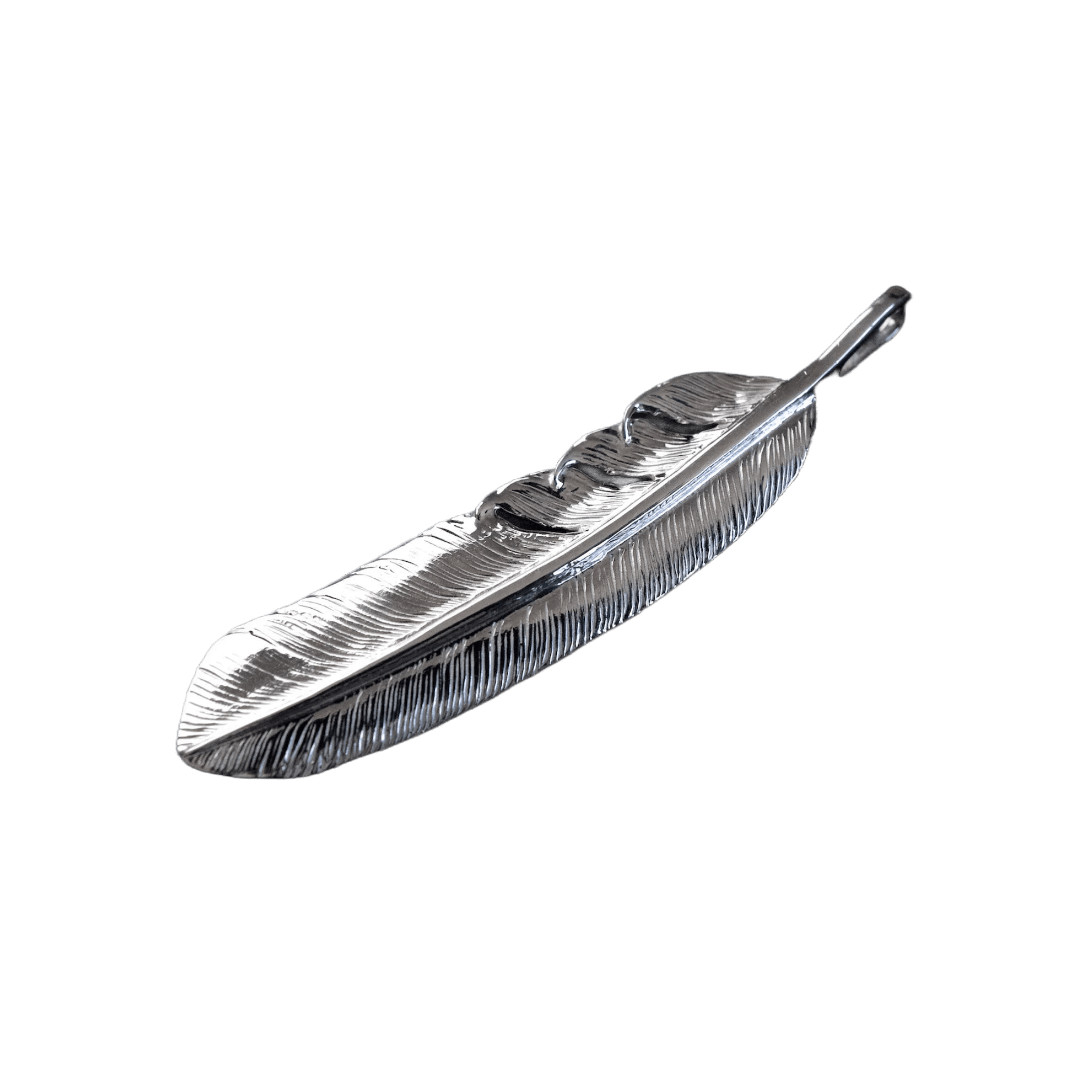 First Arrow&#39;s &quot;Large Feather&quot; Silver Pendant