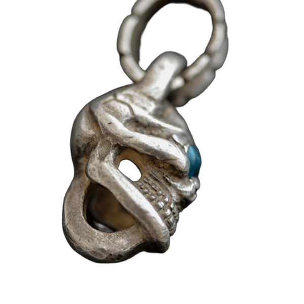 Stop Light Co Single Skull Top and Blue Topaz Eye - Native