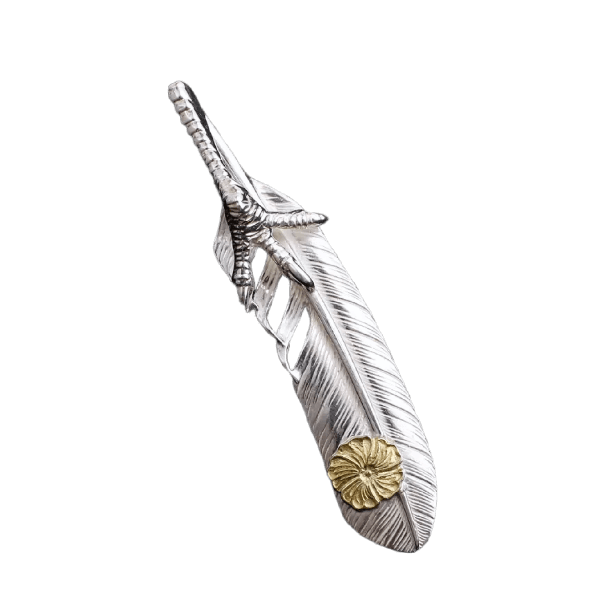Ken Kikuchi K24 Point Feather with Claw Pendant - Native