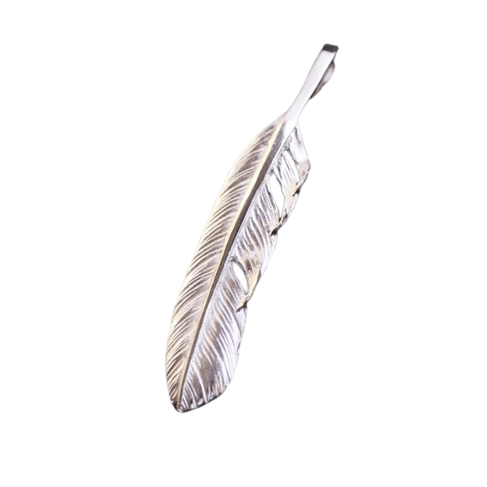 Ken Kikuchi Silver Feather Pendant F-23/F-24 - Native Feather 