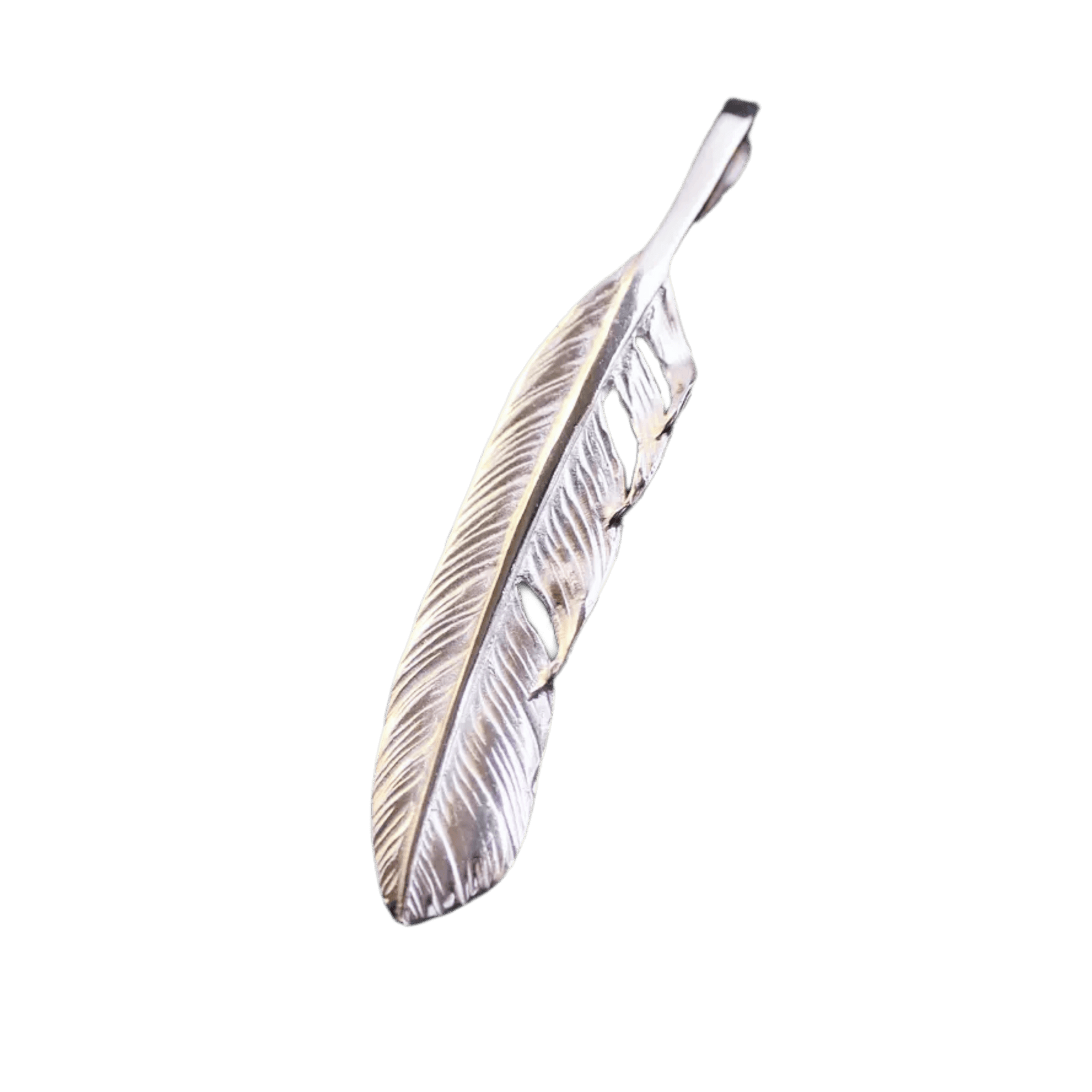 Ken Kikuchi Silver Feather Pendant F-23/F-24 - Native Feather Ken Kikuchi Silver Feather Pendant F-23/F-24 - Native Feather