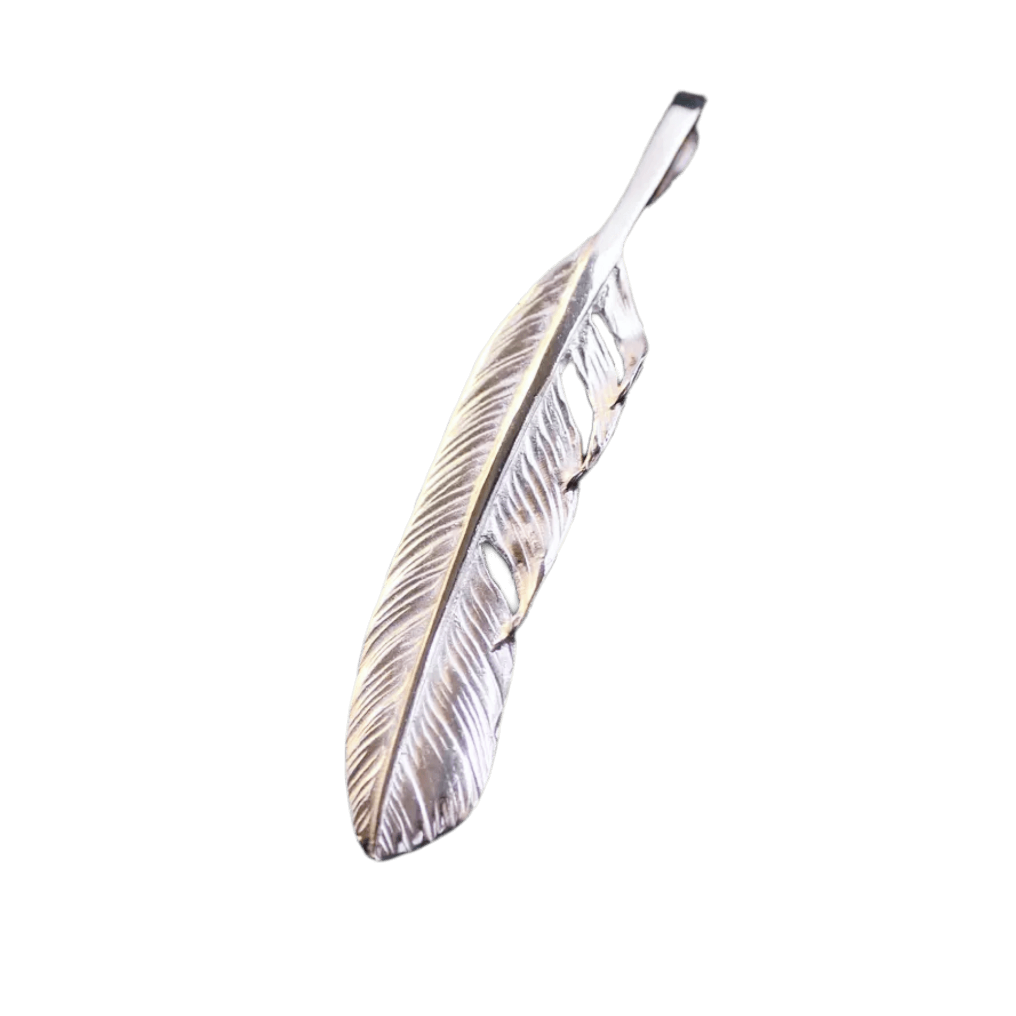 Ken Kikuchi Silver Feather Pendant F-23/F-24