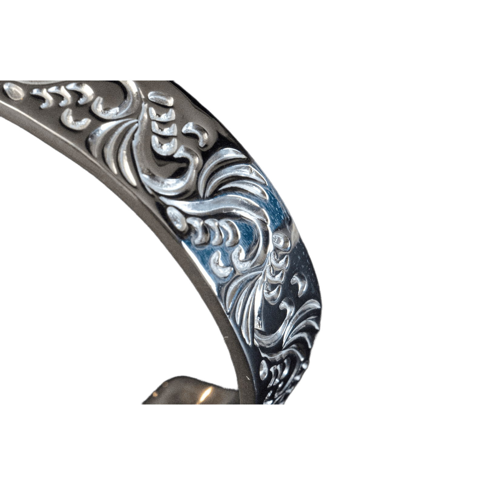 First Arrow&#39;s 12mm Arabesque Bangle with 18k Gold Sakura Flower