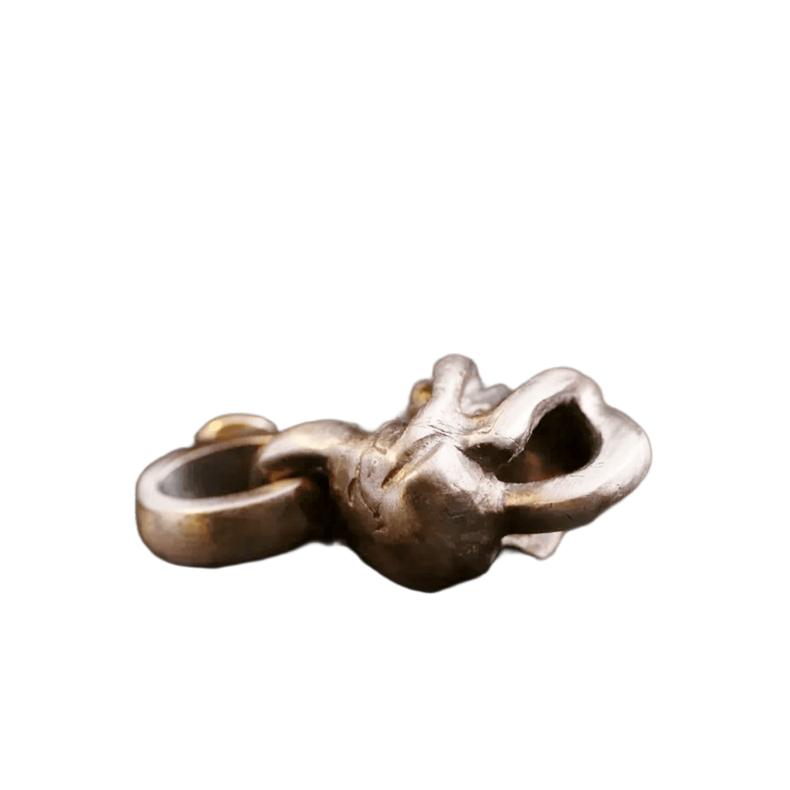 Stop Light Co Single Skull Top and Blue Topaz Eye with K18 Stamp