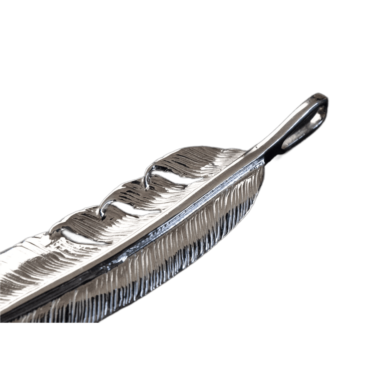First Arrow&#39;s &quot;Large Feather&quot; Silver Pendant