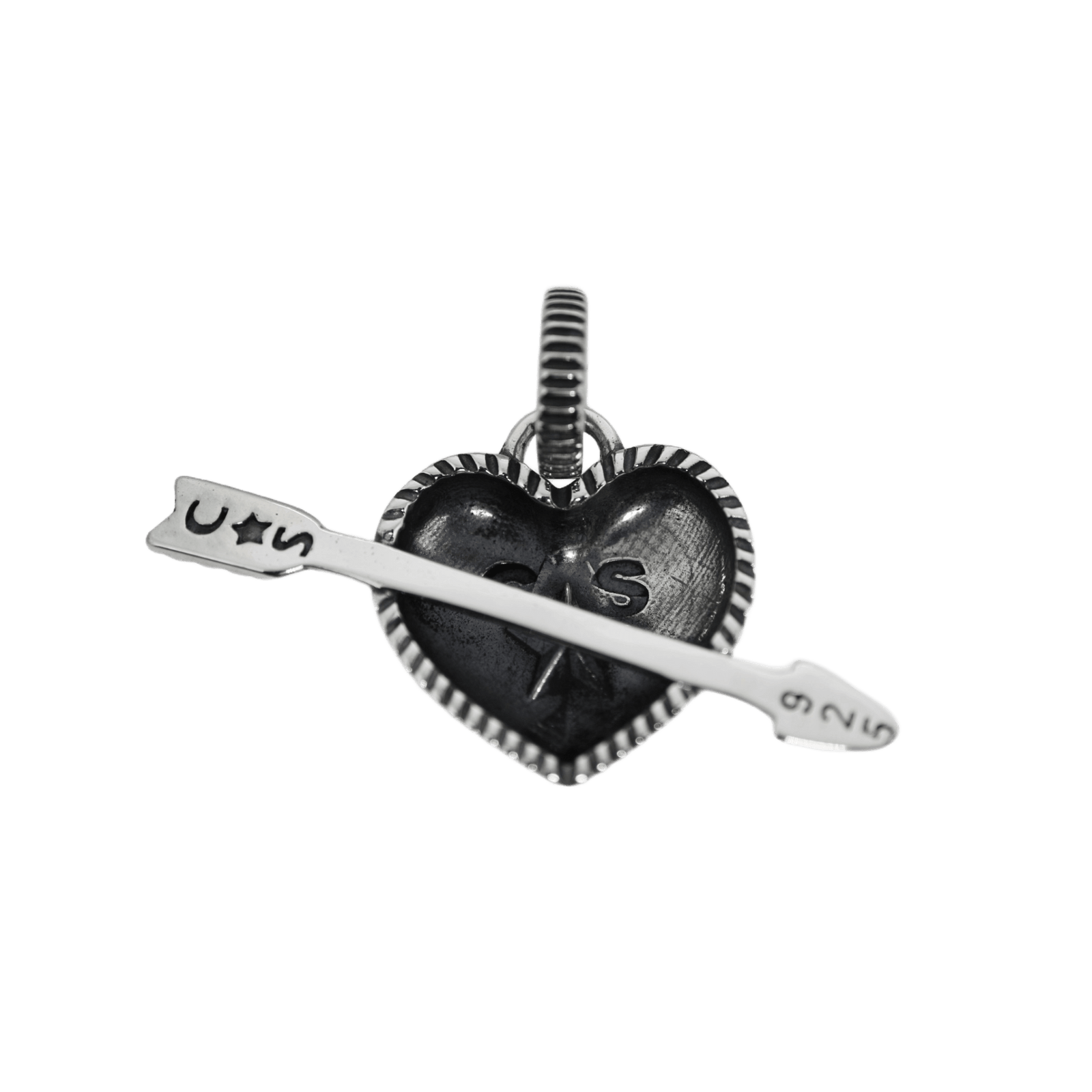Cody Sanderson Heart & Sheriff Star 1 Arrow Pendant - Native Cody Sanderson Heart & Sheriff Star 1 Arrow Pendant - Native