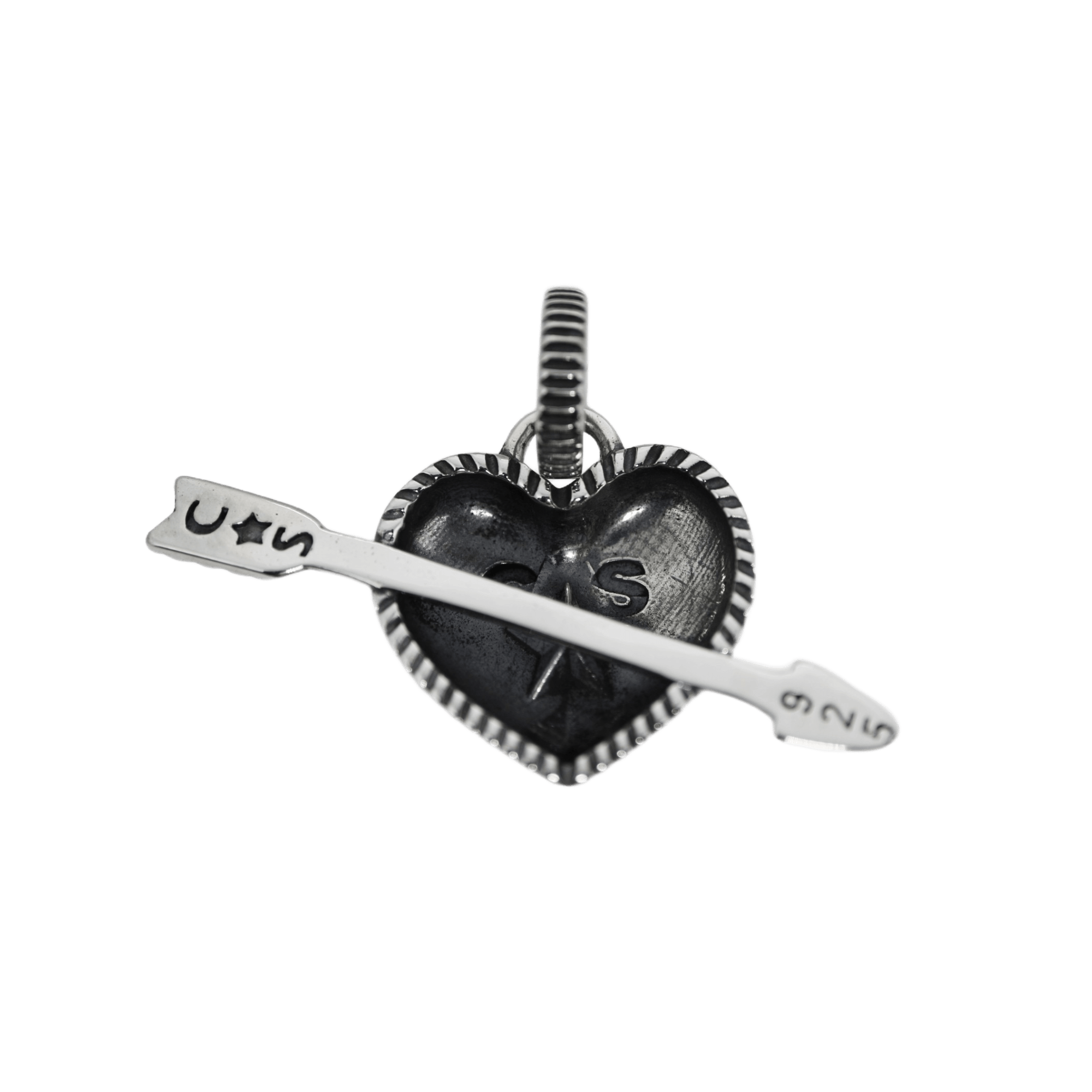 Cody Sanderson Heart & Sheriff Star 1 Arrow Pendant - Native Cody Sanderson Heart & Sheriff Star 1 Arrow Pendant - Native