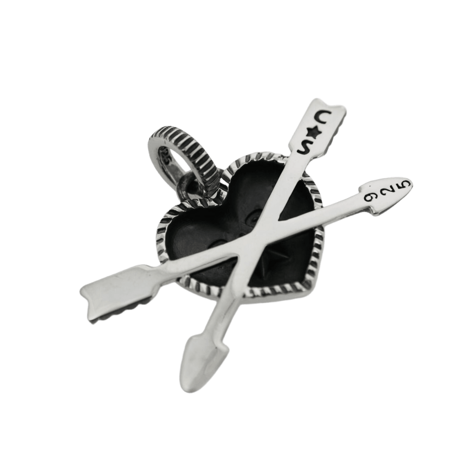 Cody Sanderson Heart & Sheriff Star Double Arrow Pendant - Native Cody Sanderson Heart & Sheriff Star Double Arrow Pendant - Native