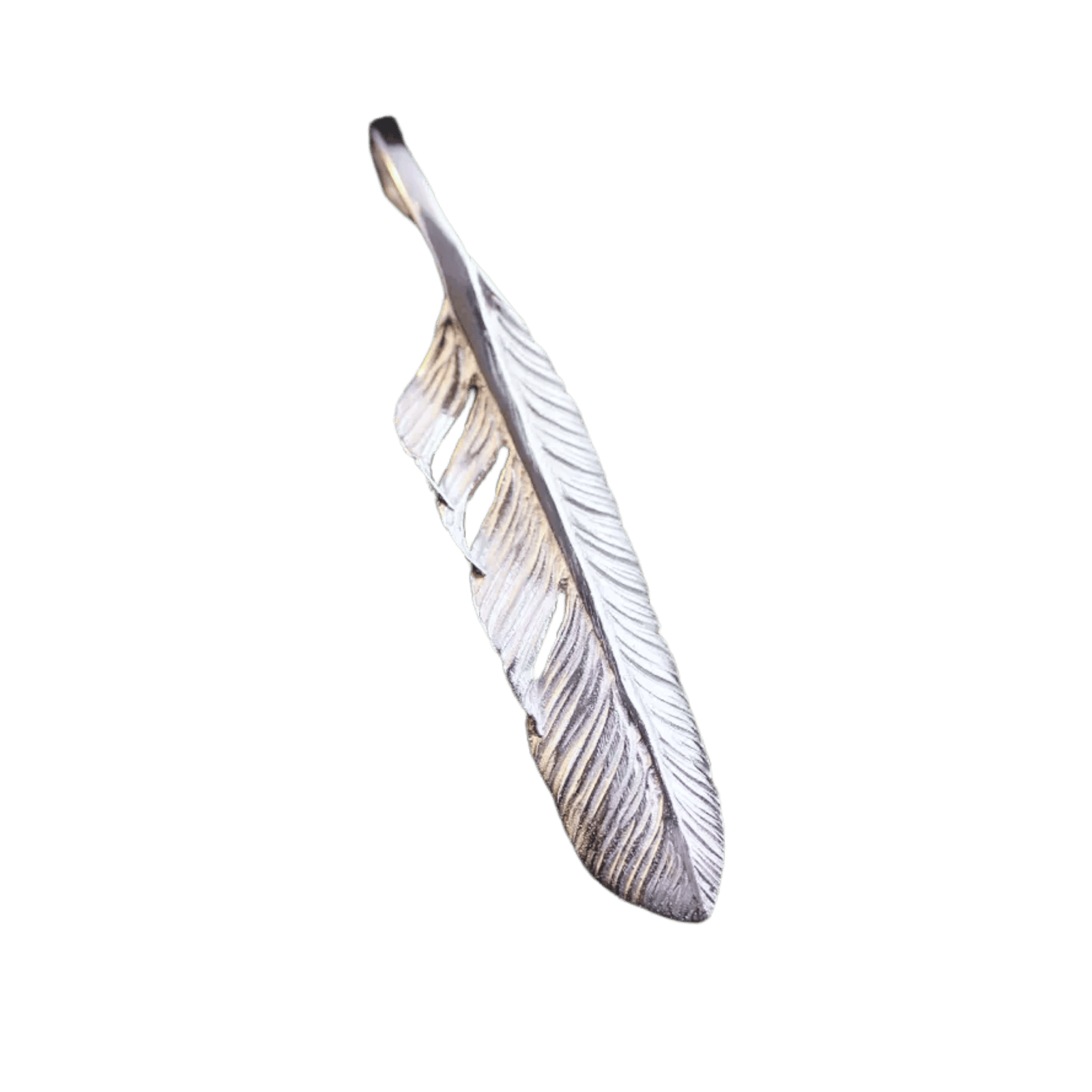 Ken Kikuchi Silver Feather Pendant F-23/F-24 - Native Feather 