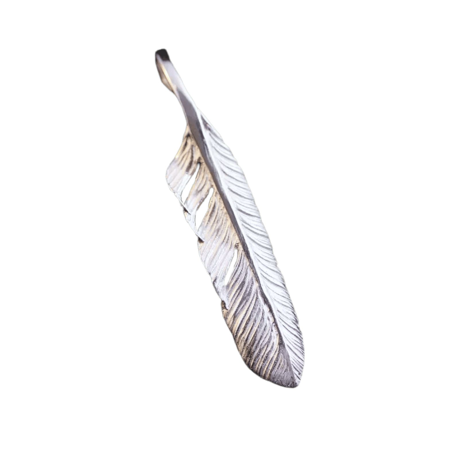 Ken Kikuchi Silver Feather Pendant F-23/F-24 - Native Feather Ken Kikuchi Silver Feather Pendant F-23/F-24 - Native Feather