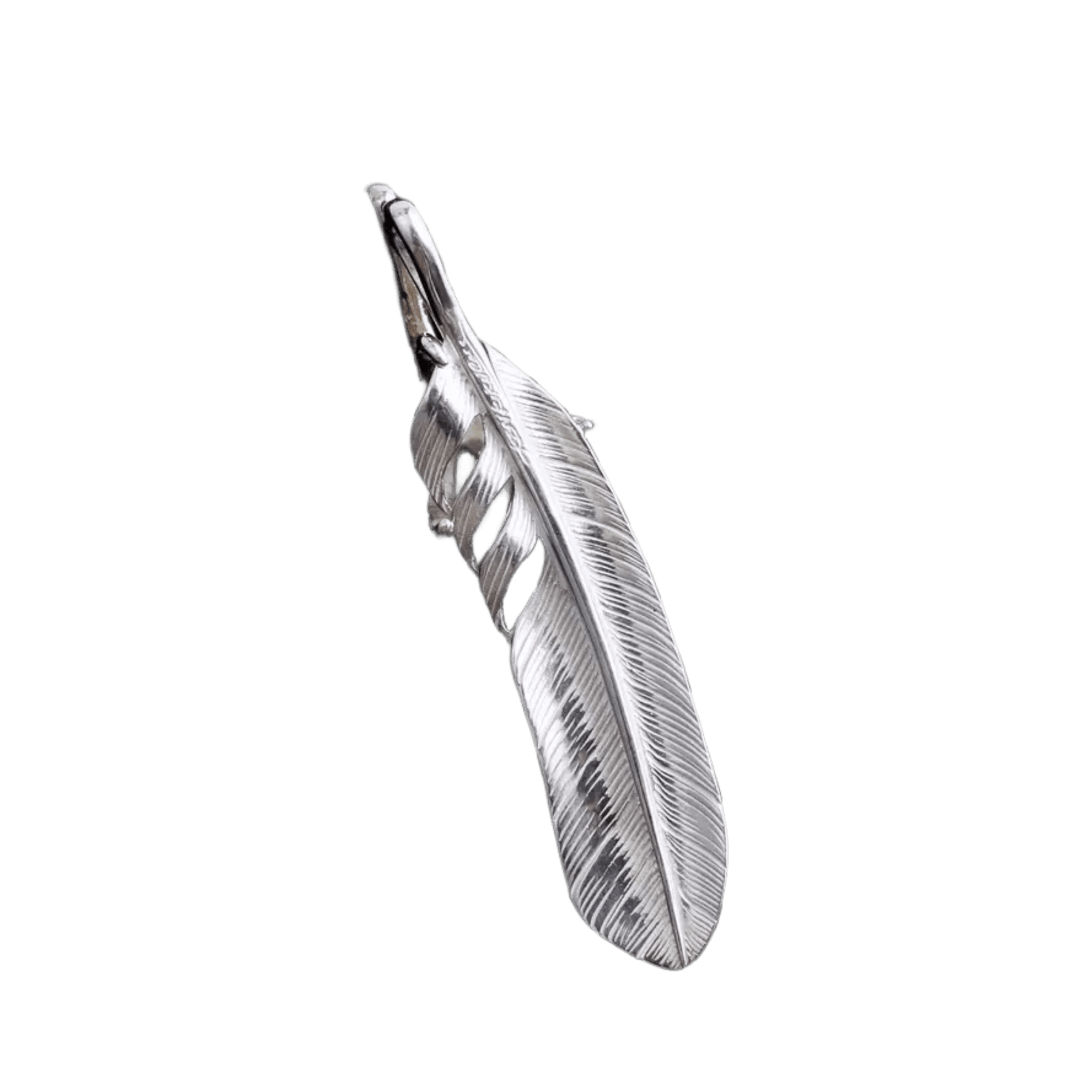 Ken Kikuchi K24 Point Feather with Claw Pendant - Native Feather 