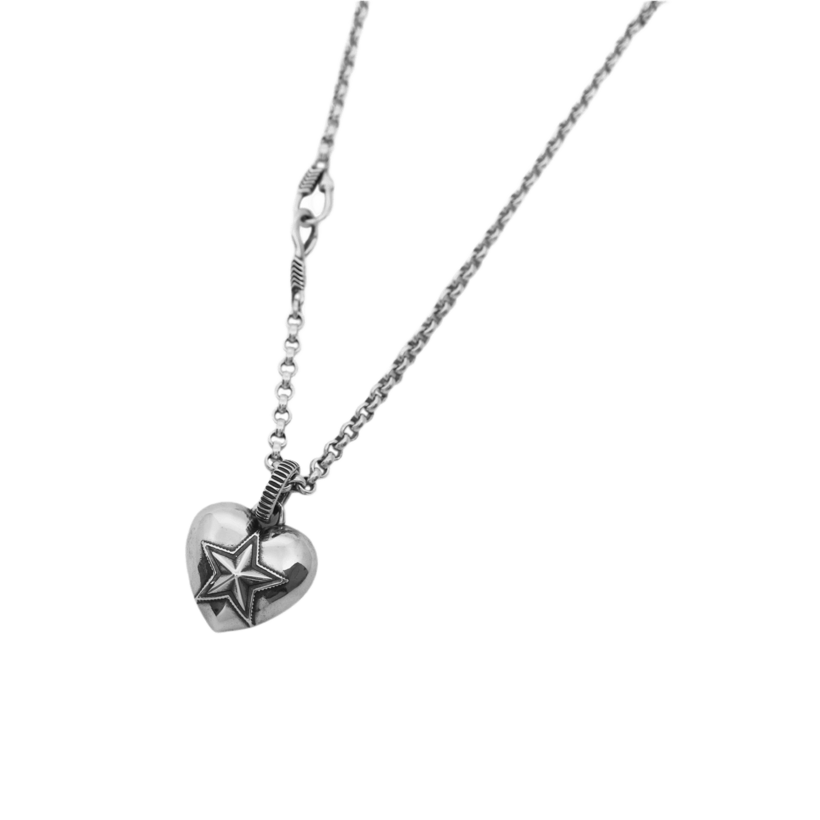 Cody Sanderson Heart and Sheriff Star Pendant - Native Feather Cody Sanderson Heart and Sheriff Star Pendant - Native Feather