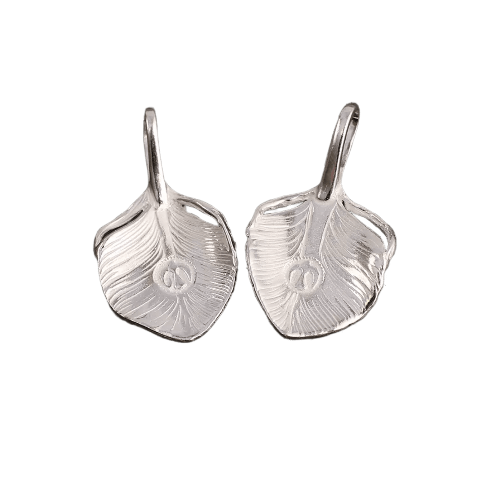 Ken Kikuchi Small K24 Point Silver Feather Pendant F-35/F-36