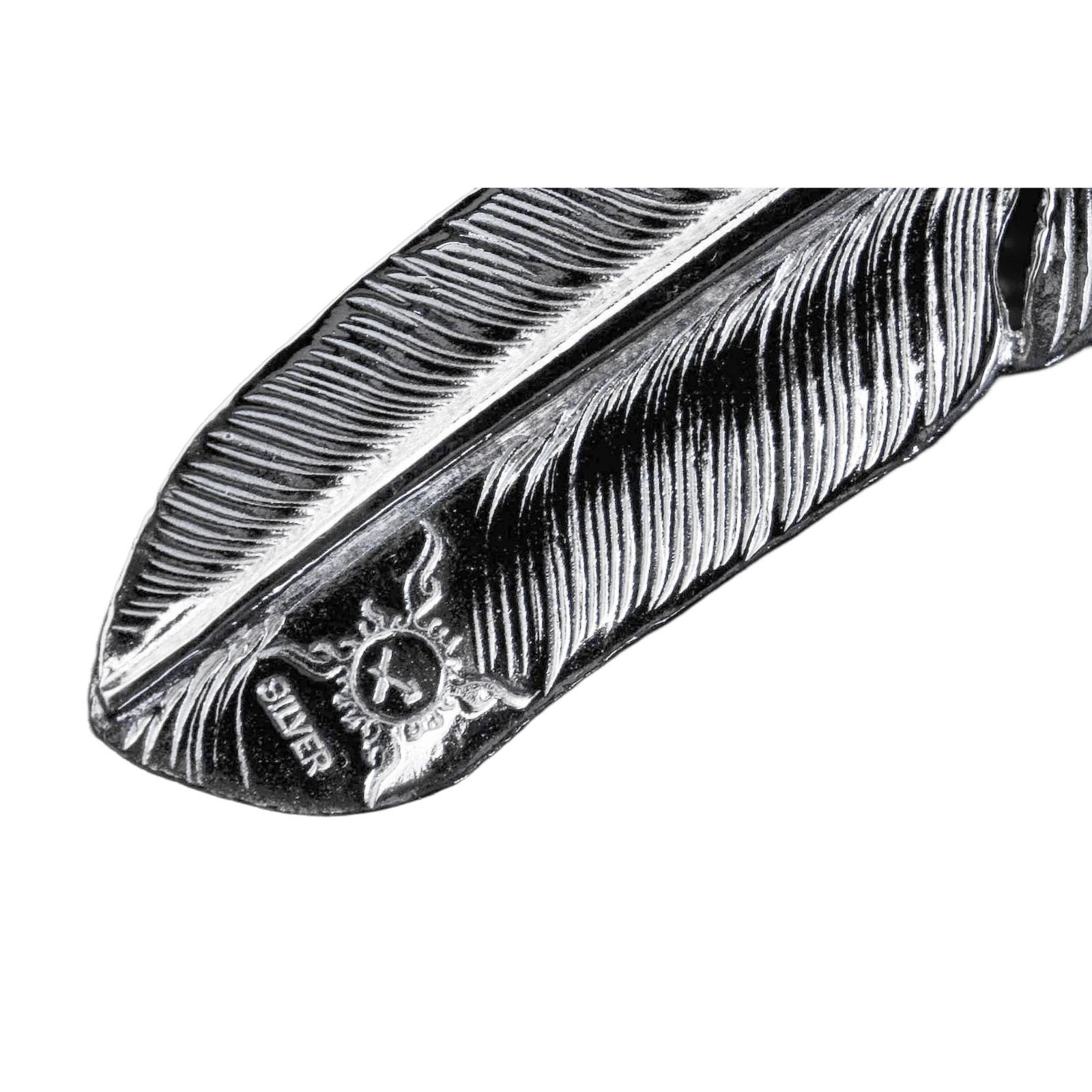 First Arrow's Large Eagle Claw Feather Silver Pendant - Native Feather |  日本のGoro's専門店