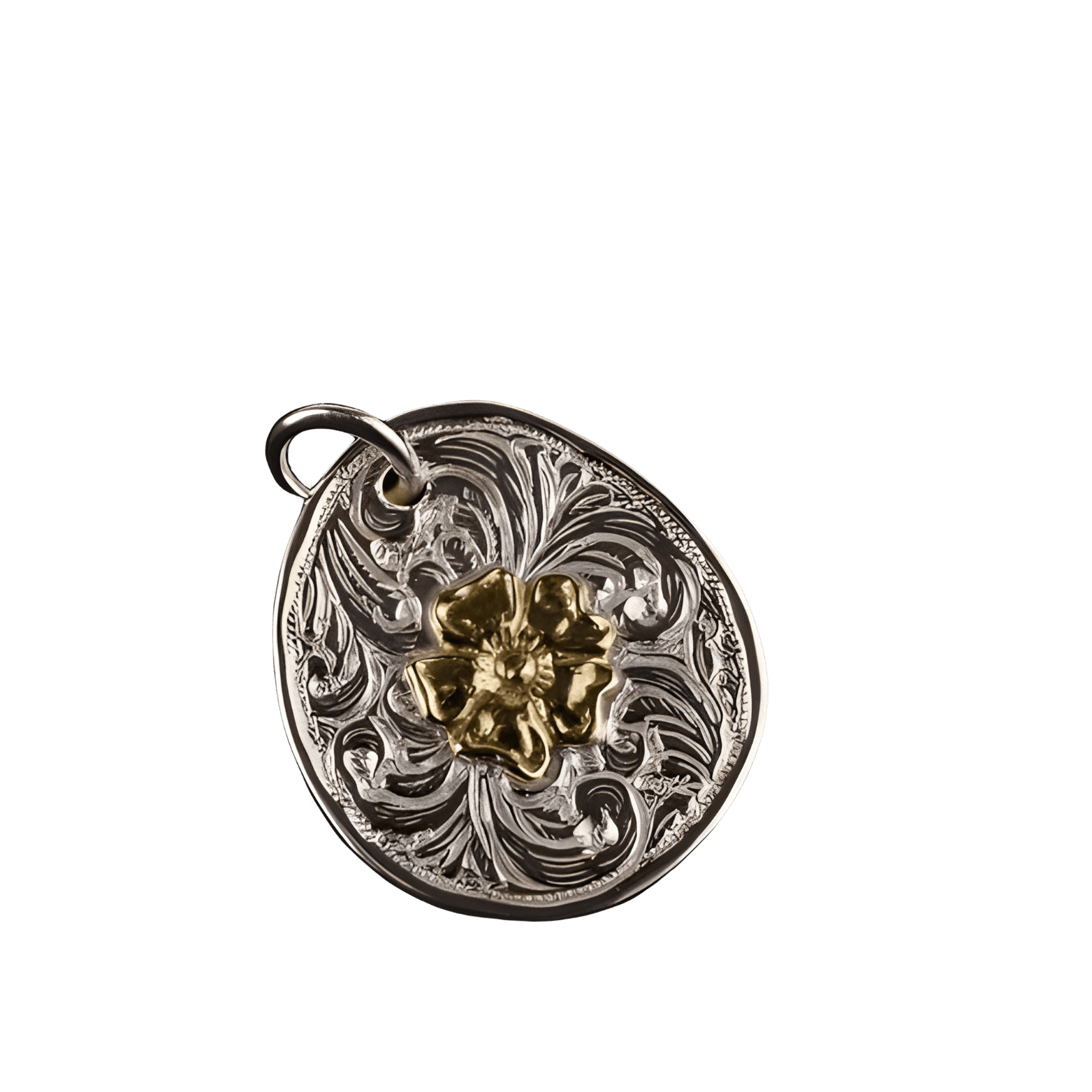 Larry Smith Karakusa Rose Pendant - Native Feather | 日本のGoro's Larry Smith Karakusa Rose Pendant - Native Feather | 日本のGoro's