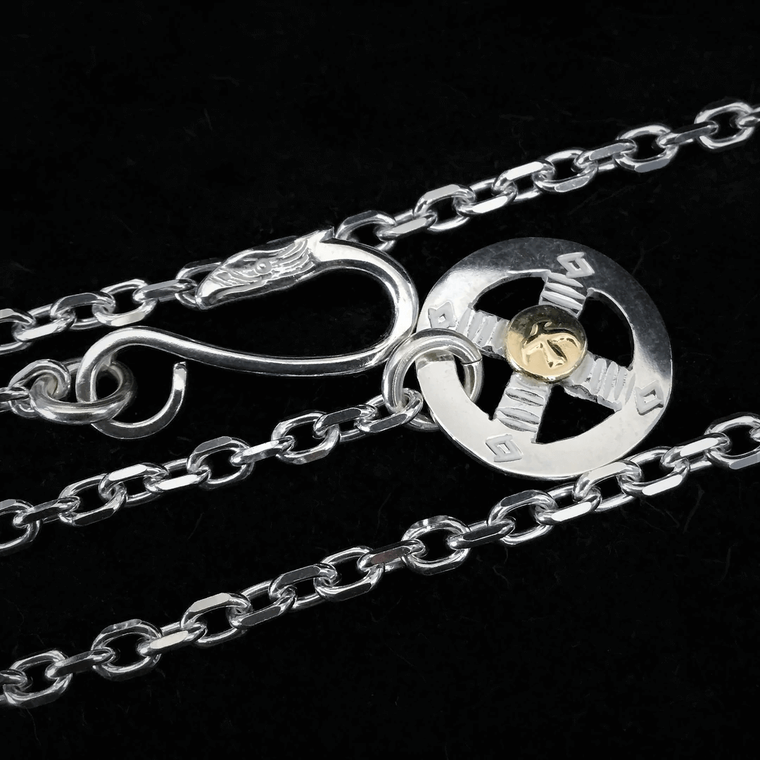 Goros Cornered Chain + Wheel - Native Feather | 日本のGoro's専門店 Goros Cornered Chain + Wheel - Native Feather | 日本のGoro's専門店