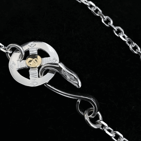 Goro's Style Silver Eagle Hook Cross Wheel 'Cornered' Chain Set