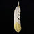 Oversized Gold Tip Feather with Gold claw - Facing Right | Goros Feather Authorized Dealer