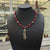 Goros Silver Top Feather (Left) (Xl) & Antique Red Beads Setup