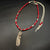 Goros Silver Top Feather (Left) (Xl) &amp; Antique Red Beads Setup