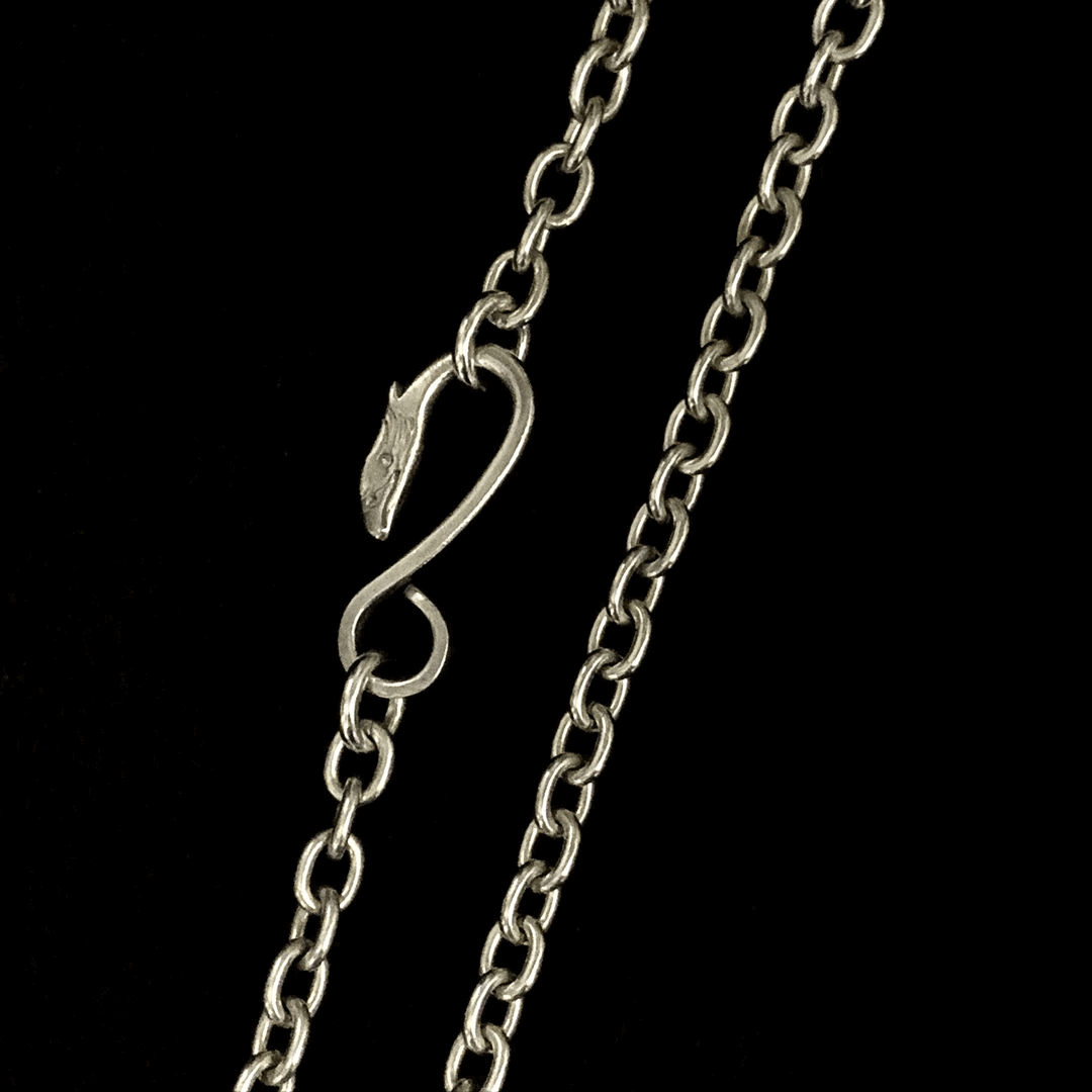 Chain with Eagle Hook - Silver, Goros Authorized Dealer - Native Feather