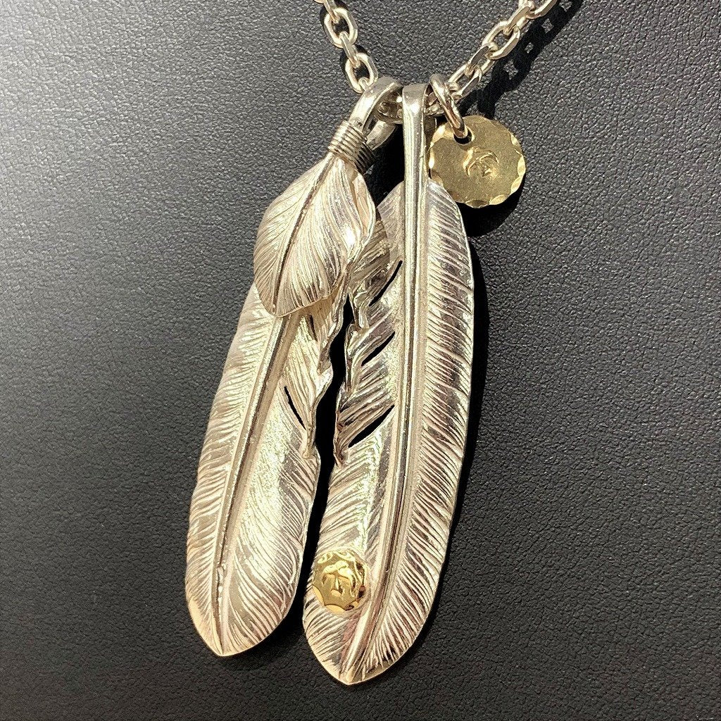 Goros Silver Top Feather (Left) (Xl) &amp; Feather With Metal (Right) (Xl) Setup