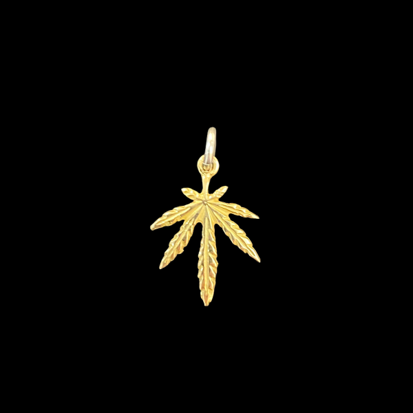 Goros Gold Grass Pendant - Small