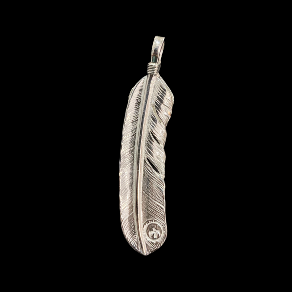 Goros Xl Turquoise Feather Silver Rope - Facing Right