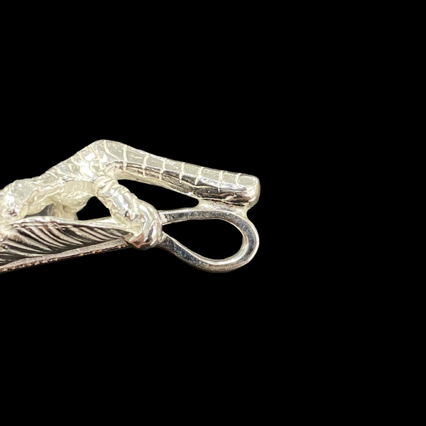 Goros Feather With Silver Claw - Facing Left