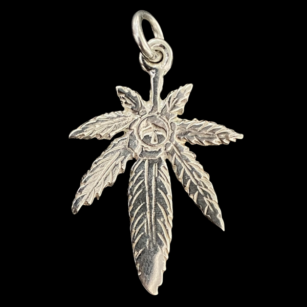 Goros Silver Grass Pendant With K18 Gold-Large