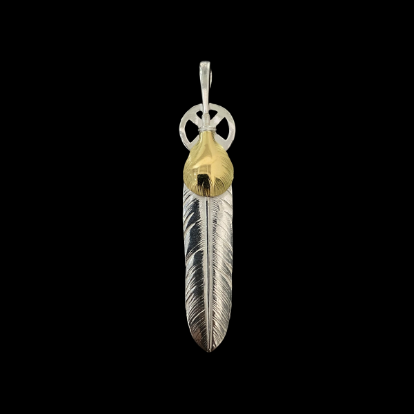Goros Heart Wheel Feather - Silver And Gold