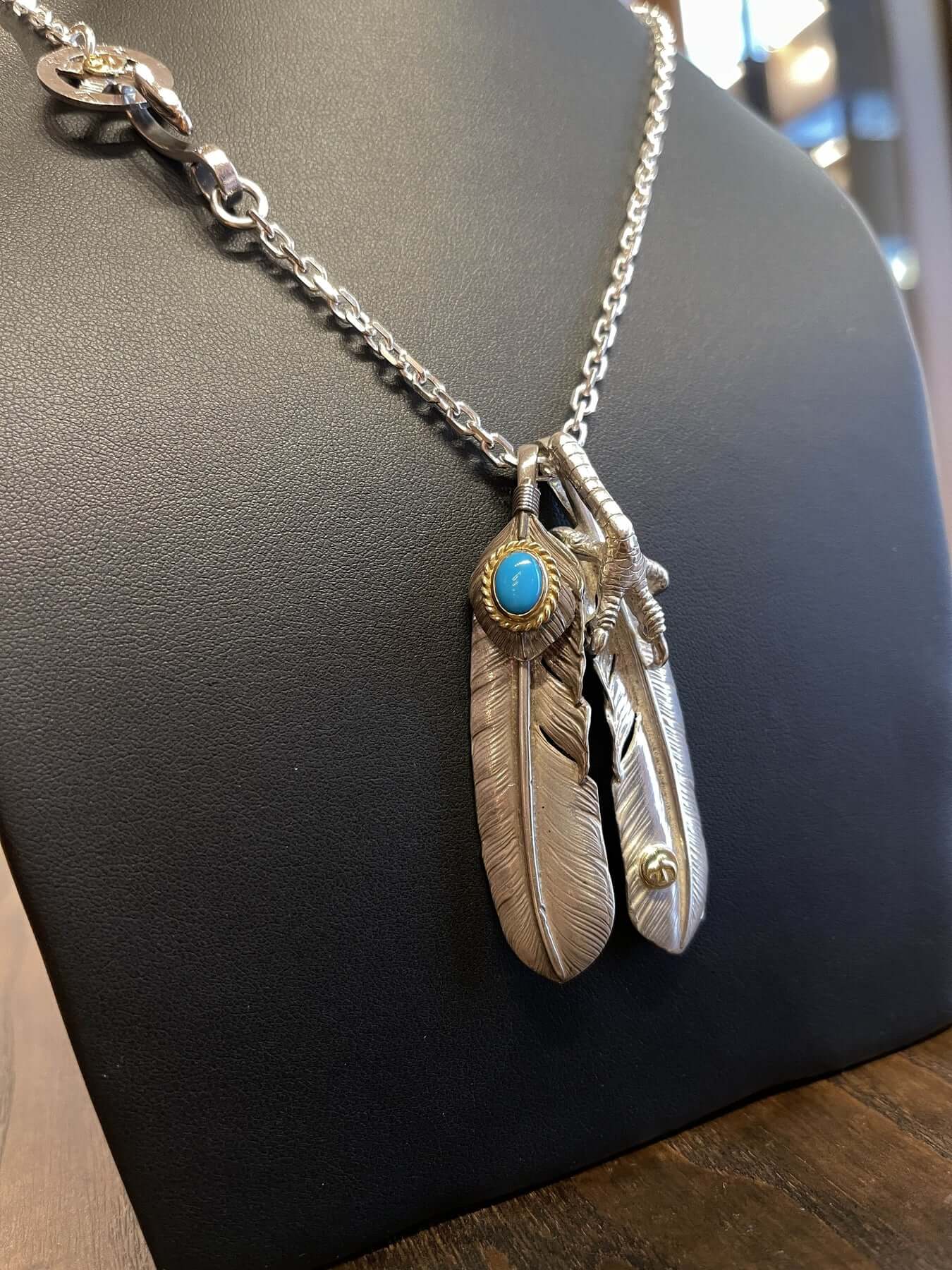 Goros Double Feather (Gold Rope Turquoise Feather) Setup