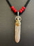 Goros Heart Wheel Feather(L) With Leather Cord Setup