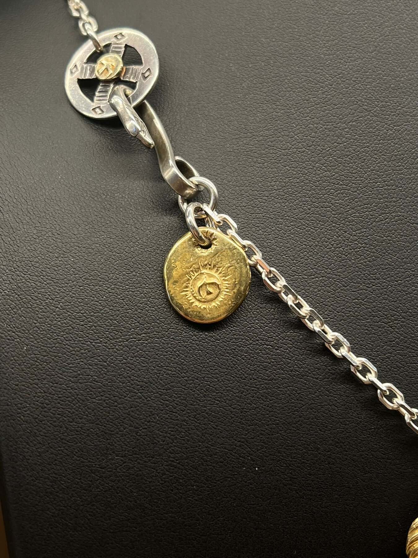 Goros Gold Top Gold Rope Turquoise Feather and Gold Sun Metal Setup