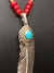 Goros Silver Top Gold Rope Turquoise Feather Setup