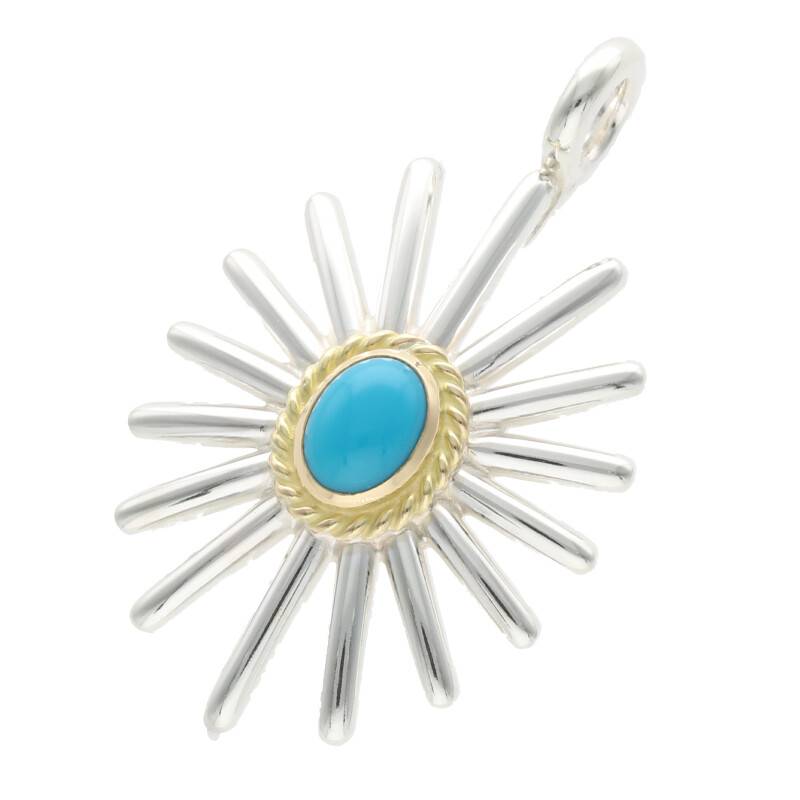 Sea Urchin with Gold Rope Turquoise  | Goro&#39;s Authorized Dealer