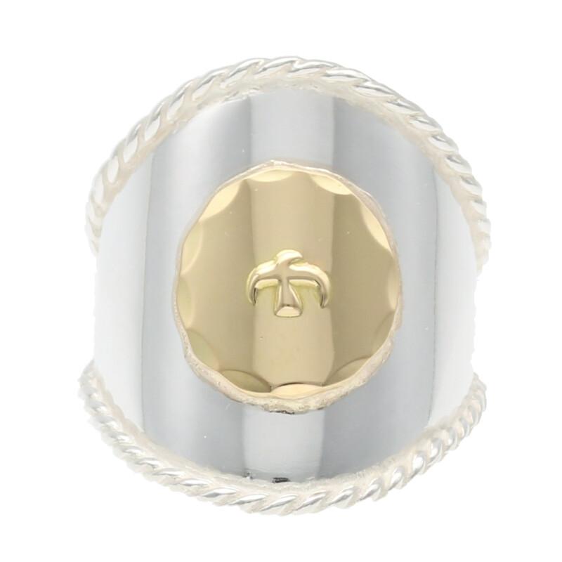 Silver Rope - Ring with Gold Metal | Goro&#39;s Native Feather Authorized Dealer