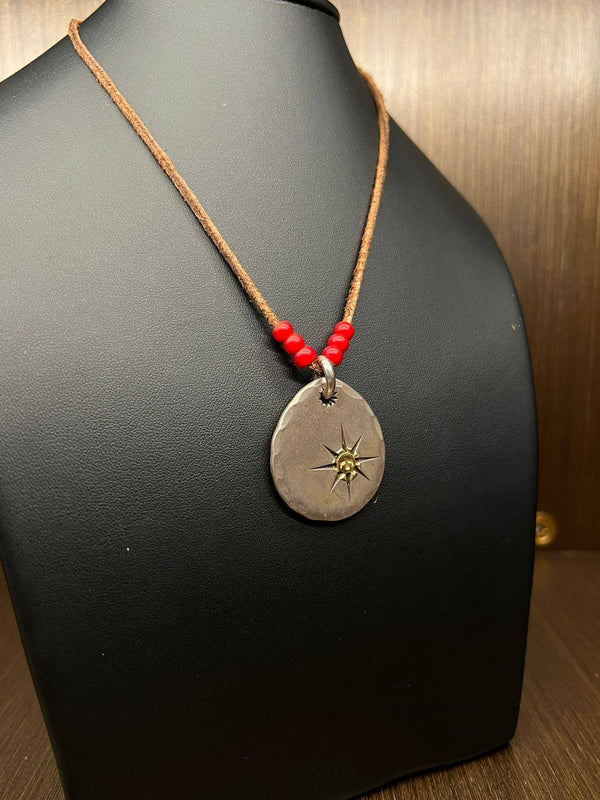 Goros Metal (M) With Leather Cord Setup - Native Feather | 日本の