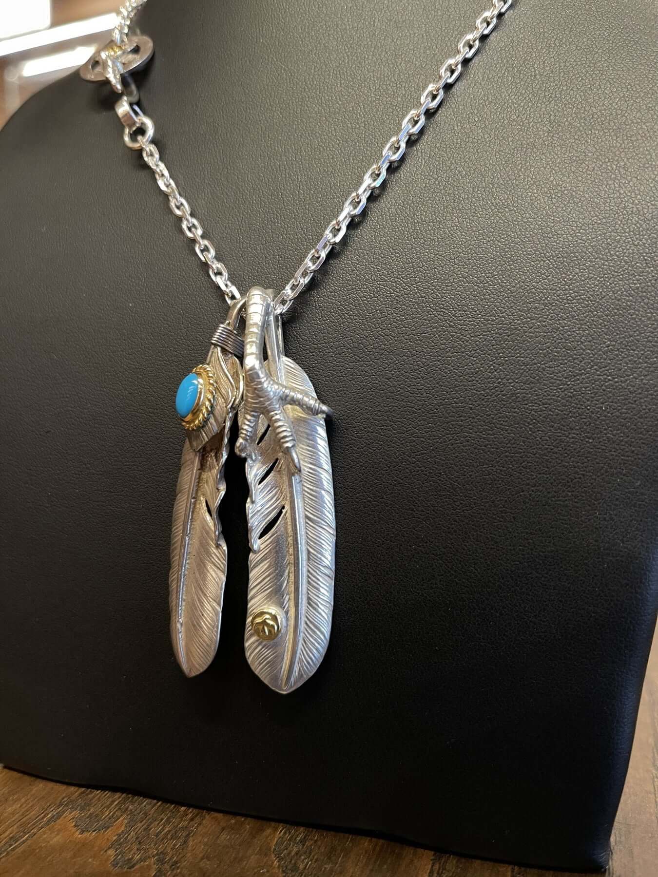 Goros Double Feather (Gold Rope Turquoise Feather) Setup