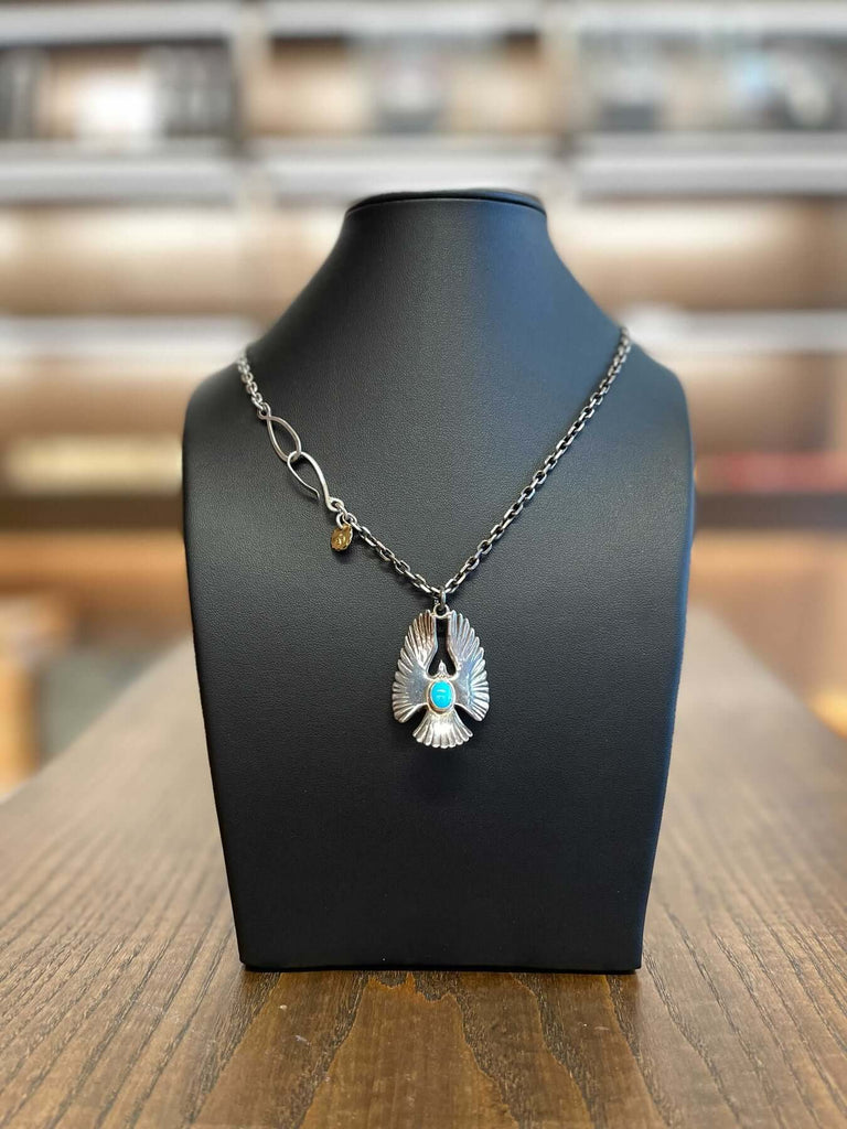 Goros Turquoise Eagle Pendant - Native Feather | 日本のGoro's専門店