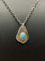 Goros Metal Pendant With Gold Rope Turquoise Stamp With Chain Setup