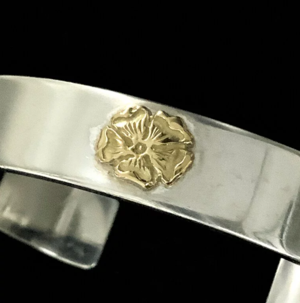 Rose Bracelet-Silver and Gold | Goro&#39;s Authorized Dealer