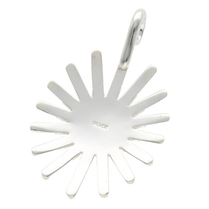 Sea Urchin Pendant With Silver Rope Turquois-Large | Goro&#39;s Native Feather Authorized Dealer