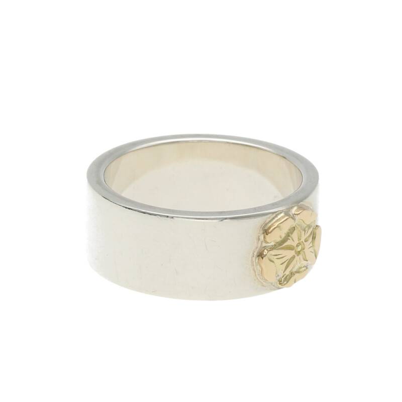 Flattened Rose Ring - Silver and Gold | Goro&#39;s Jewelry Authorized Dealer