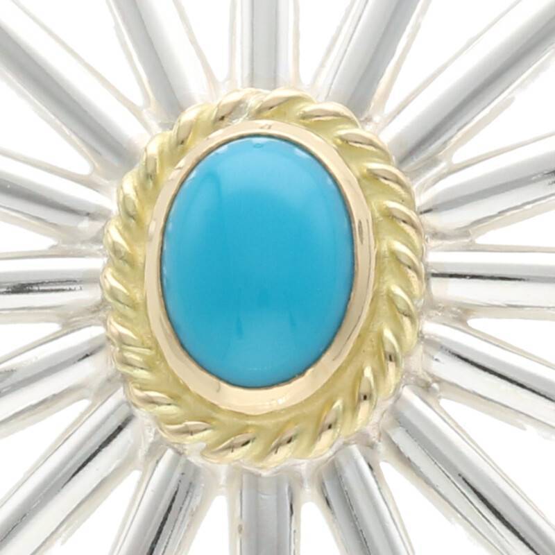 Sea Urchin with Gold Rope Turquoise  | Goro&#39;s Authorized Dealer