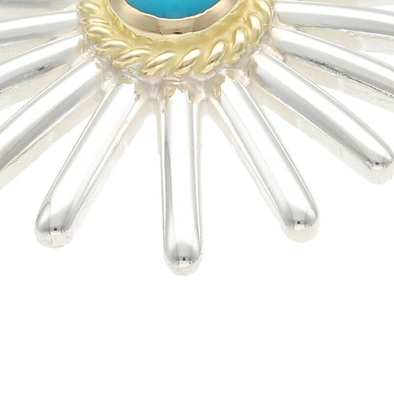 Sea Urchin with Gold Rope Turquoise  | Goro&#39;s Authorized Dealer