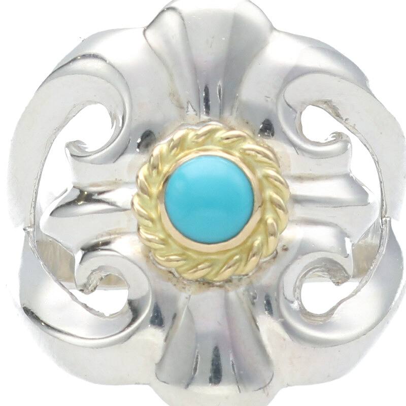 Turquoise - Cast Ring with Gold Rope | Goro&#39;s Jewelry Authorized Dealer