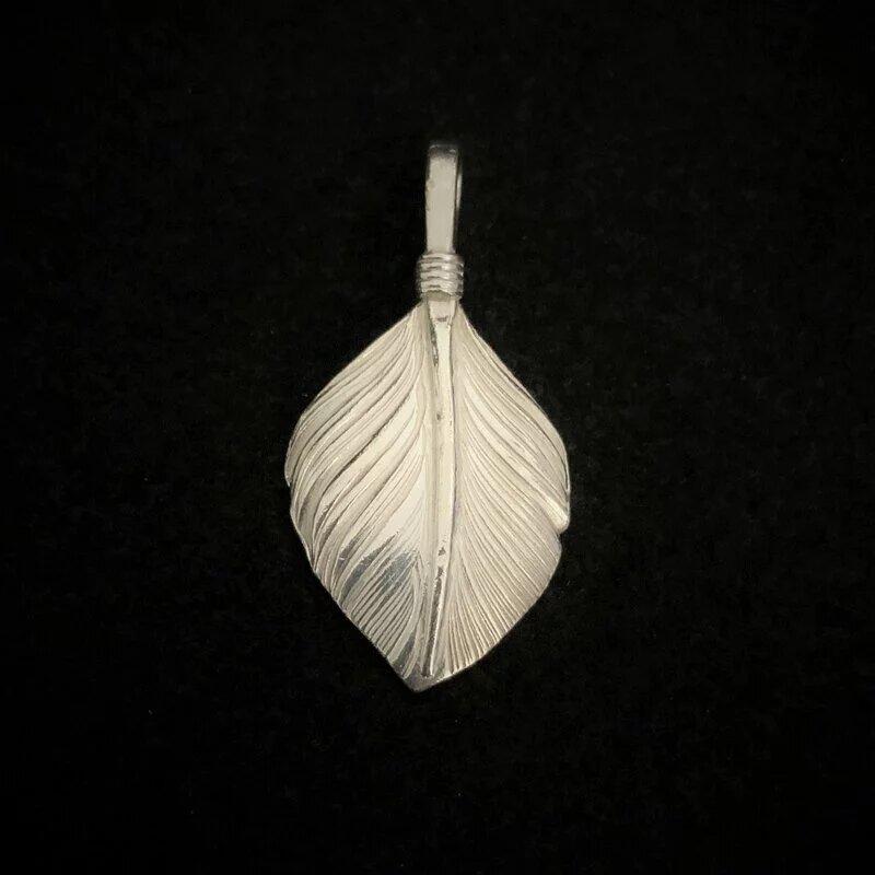 Silver Heart Pendant-Facing right  | Goro&#39;s Feather Authorized Dealer